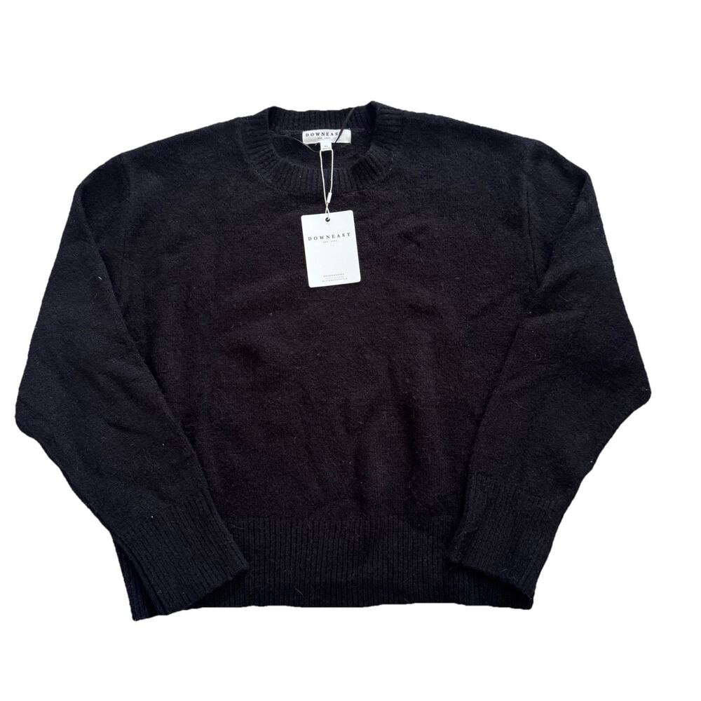 New Downeast Black Classic Crew Sweater Sz XL Womens NWT Classic Capsule